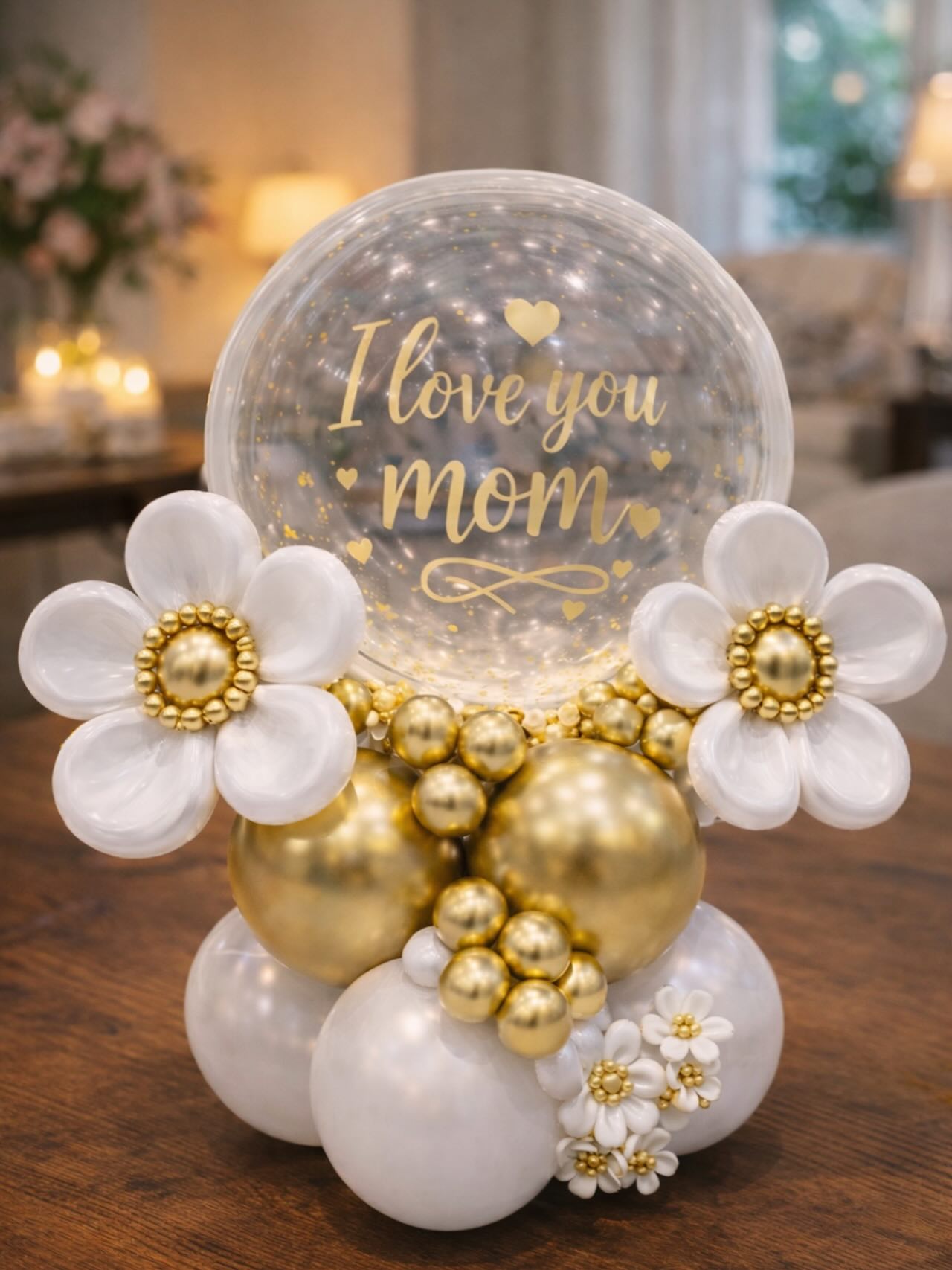 White And Gold Mom Bouquet
