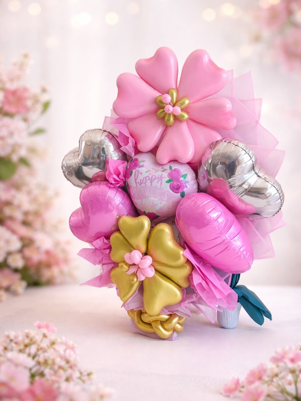 Pink Character Balloon Bouquet
