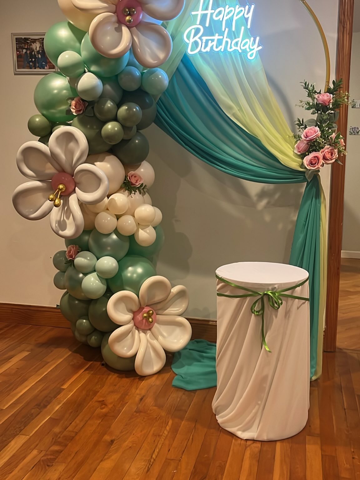 Sage Green Birthday Column