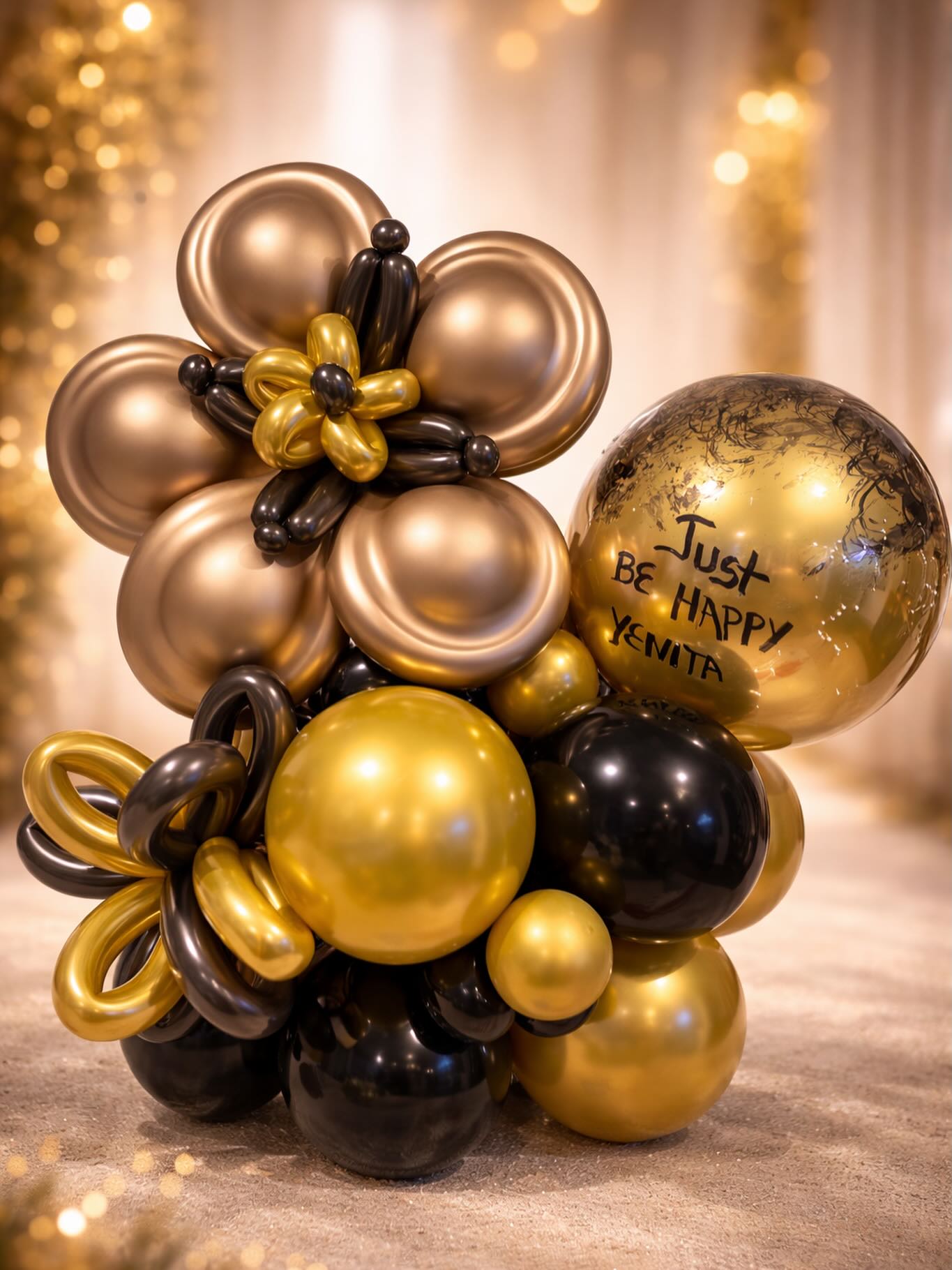Black Gold Birthday Bouquet