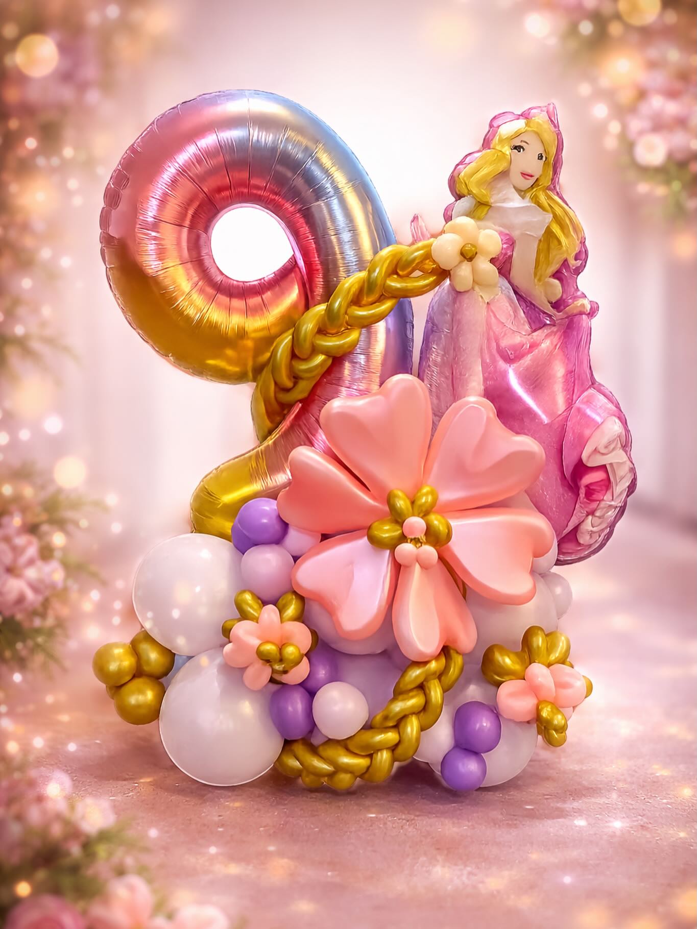 Princess Number Balloon Bouquet