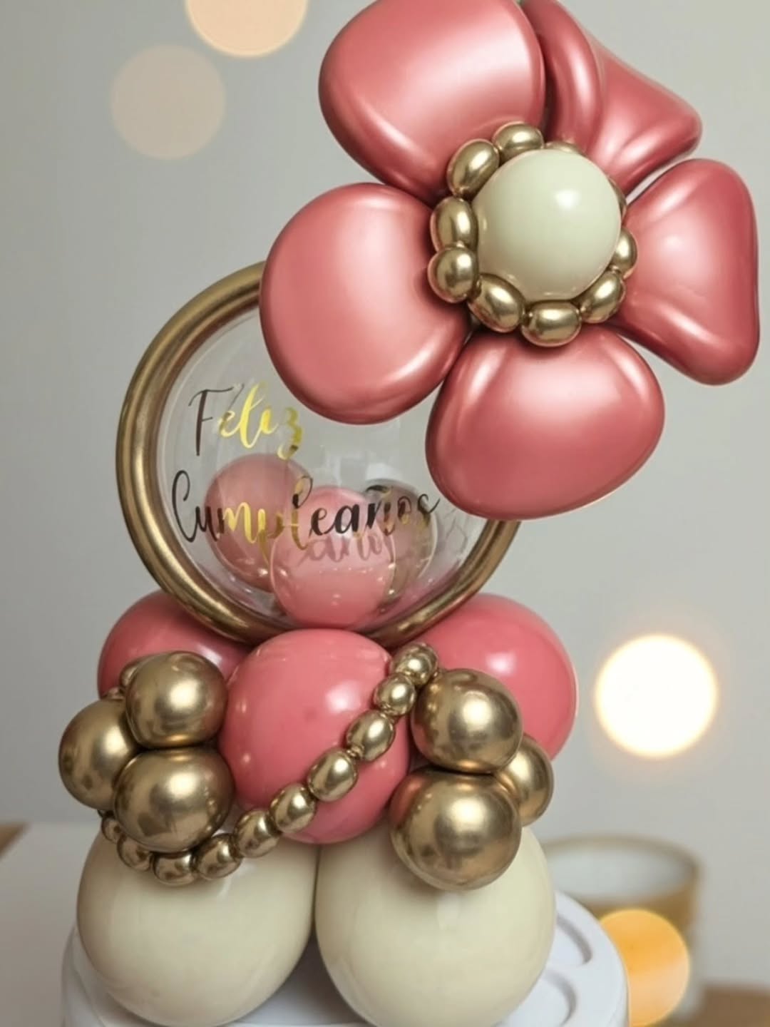 Pink Gold Mom Bubble Bouquet
